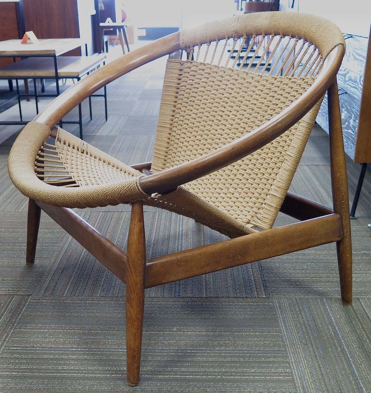 Cord Illum Wikkelso Ringstol Chair, 1950