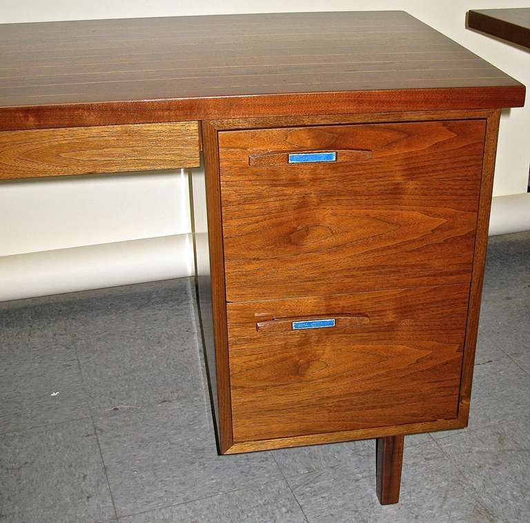 Modern Killer 1950 Custom Built Solid Walnut Desk