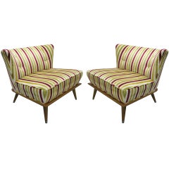 1960 Harvey Probber Pair Slipper Chairs