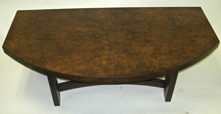 Mid-Century Modern 1950 Widdicomb Burl-Wood Coffee Table