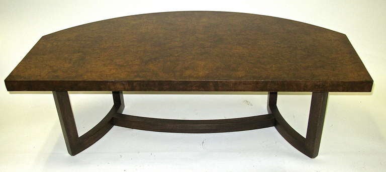 American 1950 Widdicomb Burl-Wood Coffee Table