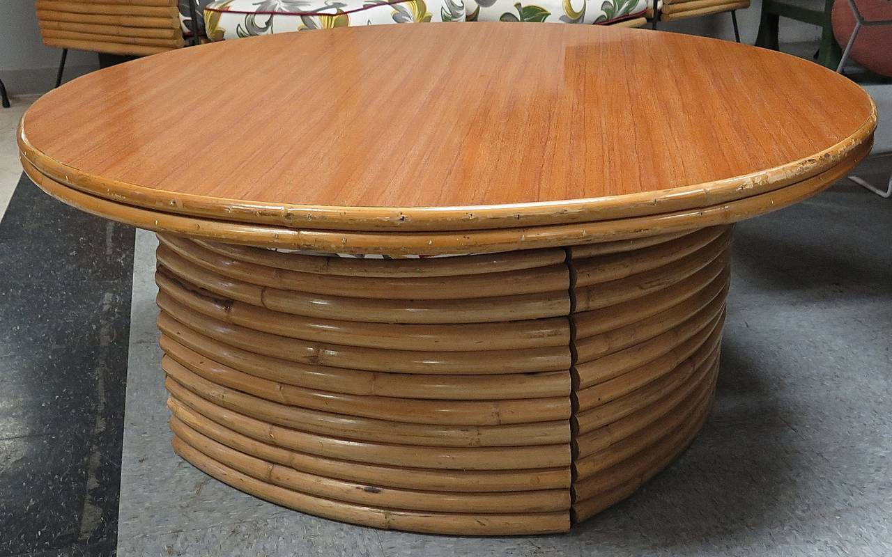 American Casual 1950 Ritts & Company Table with Disappearing Stools