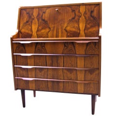 1950 Super Exotic Rosewood Drop-Front Desk