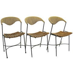 1950 Set of 3 Chairs - Arthur Umanoff