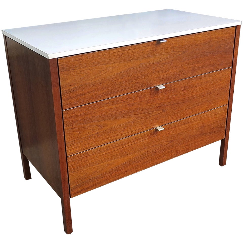 1950 Knoll Walnut 3 Drawer Dresser