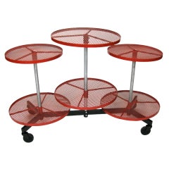 1940 Large Industrial Display Rack on Wheels