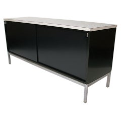 Vintage 1960 Art Metal 2-Door cabinet with Unique Top