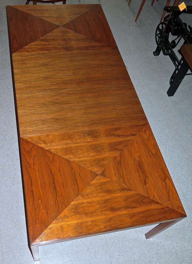 Stunning 1950 Parson-Style Baughman Dining Table In Excellent Condition In Hudson, NY