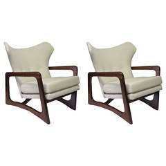 Midcentury Pair of Adrian Pearsall Wing-Back Chairs