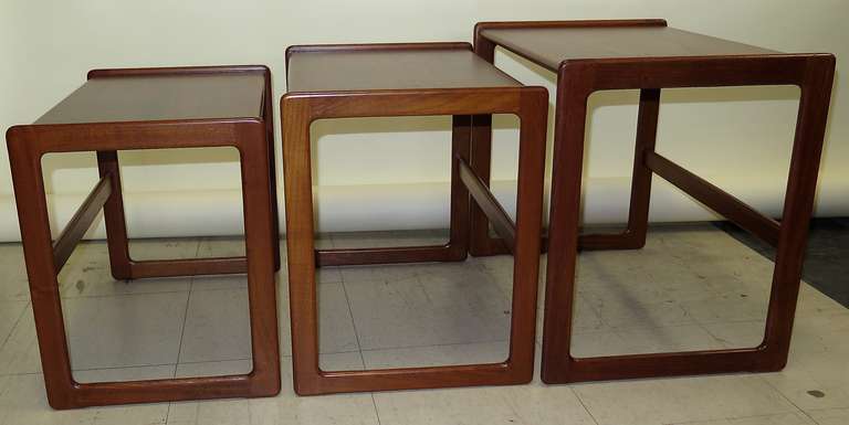 1960 Danish Teak Nesting Tables 1