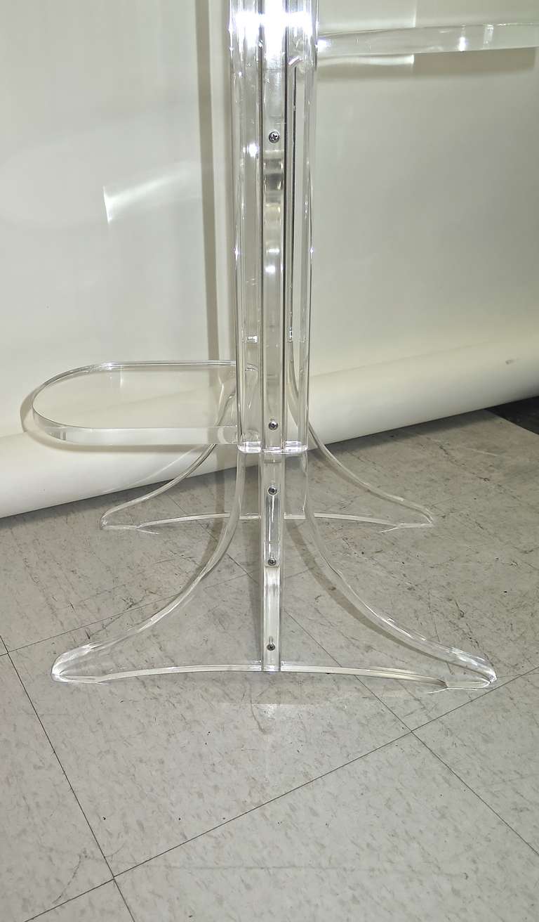 American 1970 Lucite Tall Shelf-Stand