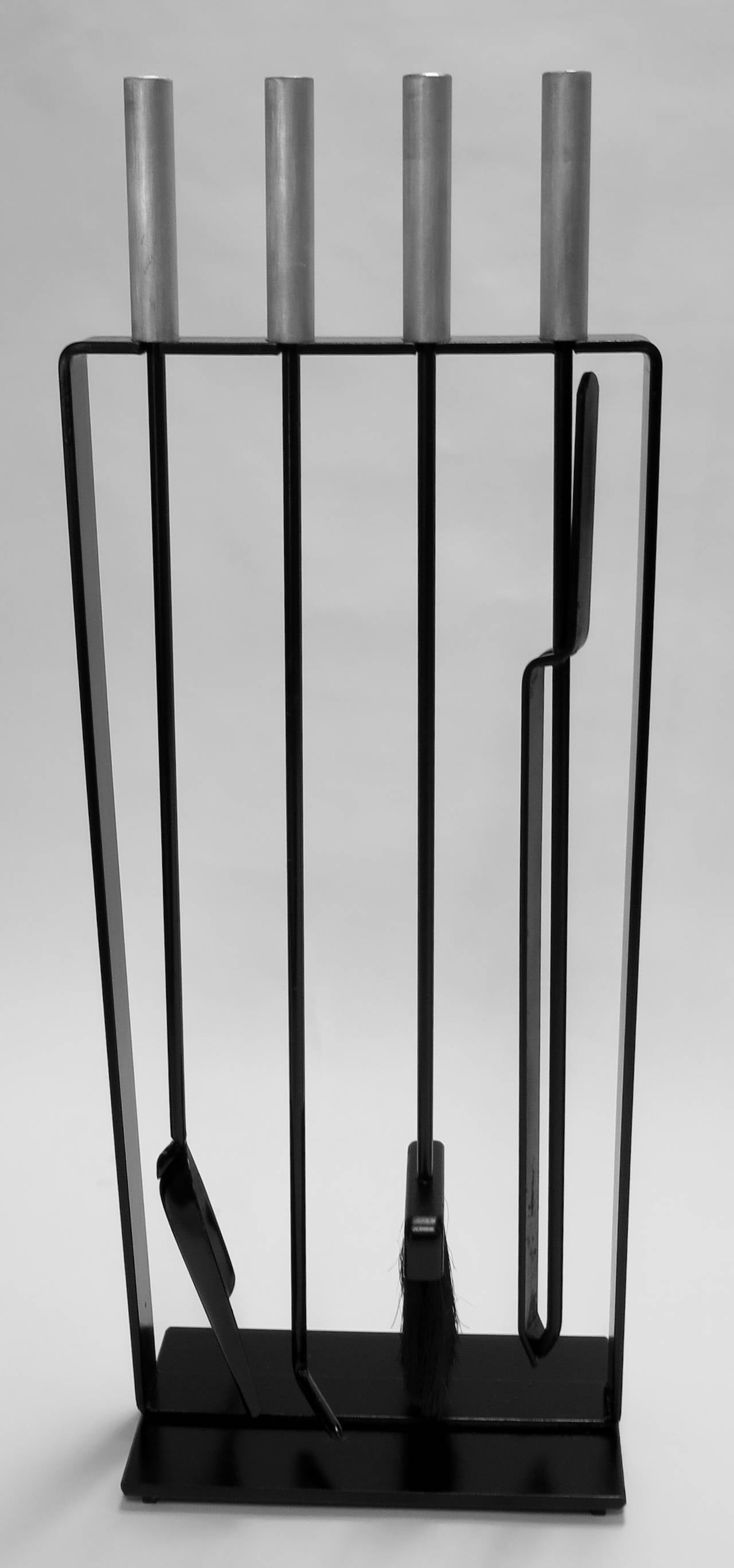 1960 Pilgrim Fireplace Tool Set with Aluminum Handles