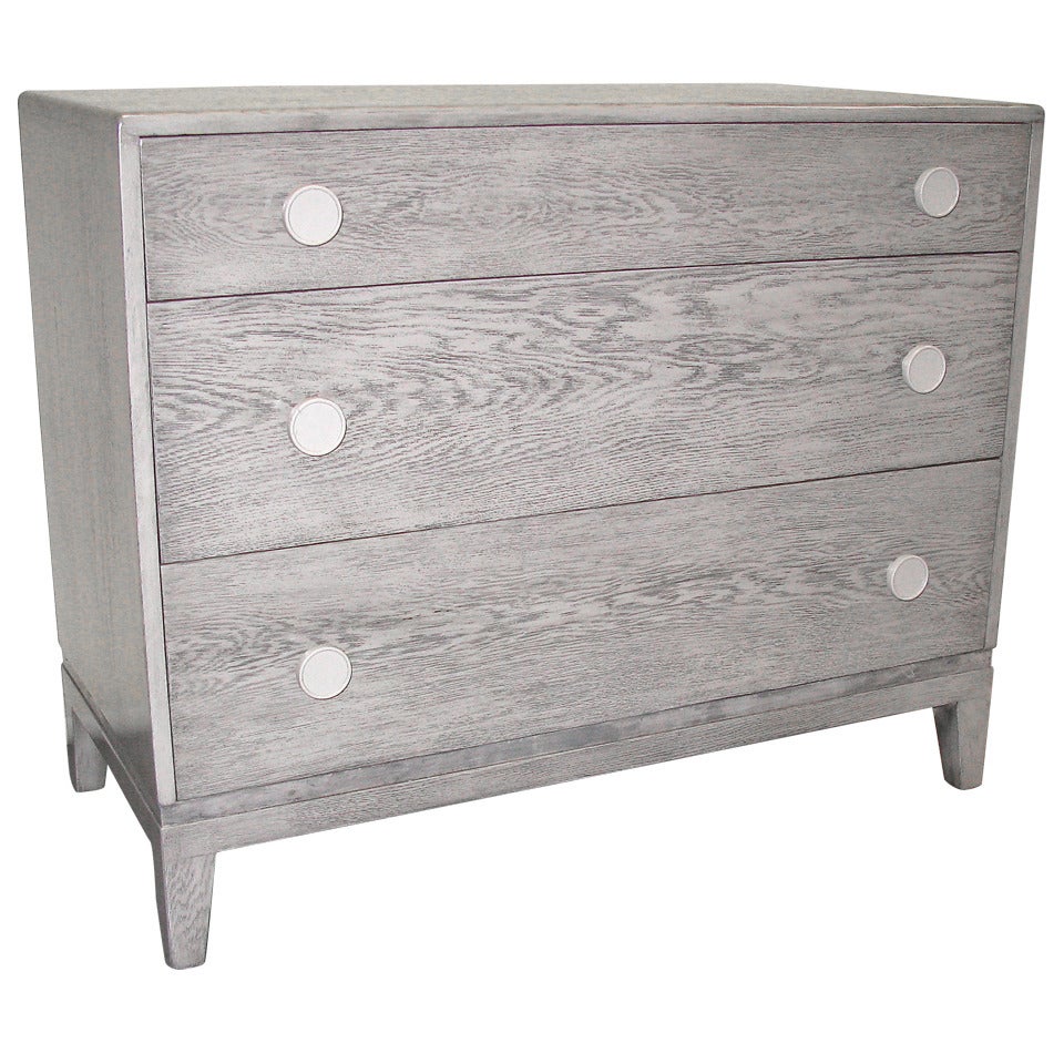 Custom Finish 1940 Kittinger Oak 3- Drawer Dresser