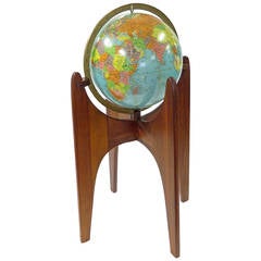1960 Adrian Pearsall Illuminating Globe with Stand