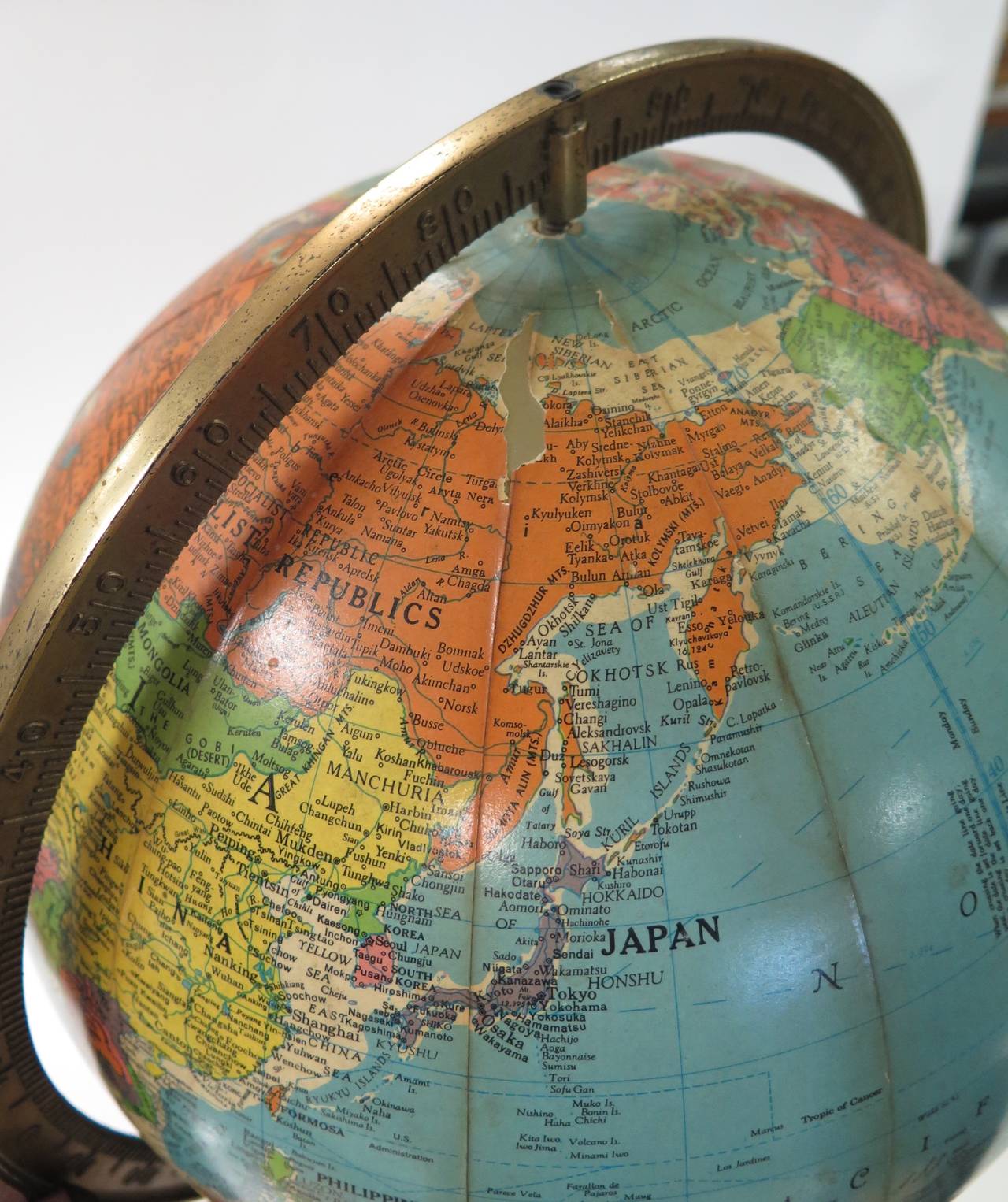Mid-Century Modern 1960 Adrian Pearsall Illuminating Globe with Stand