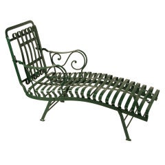 Vintage Great Spring Steel Lounge Chair
