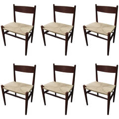 Gorgeous Hans Wegner Set of 6 Dining Chairs
