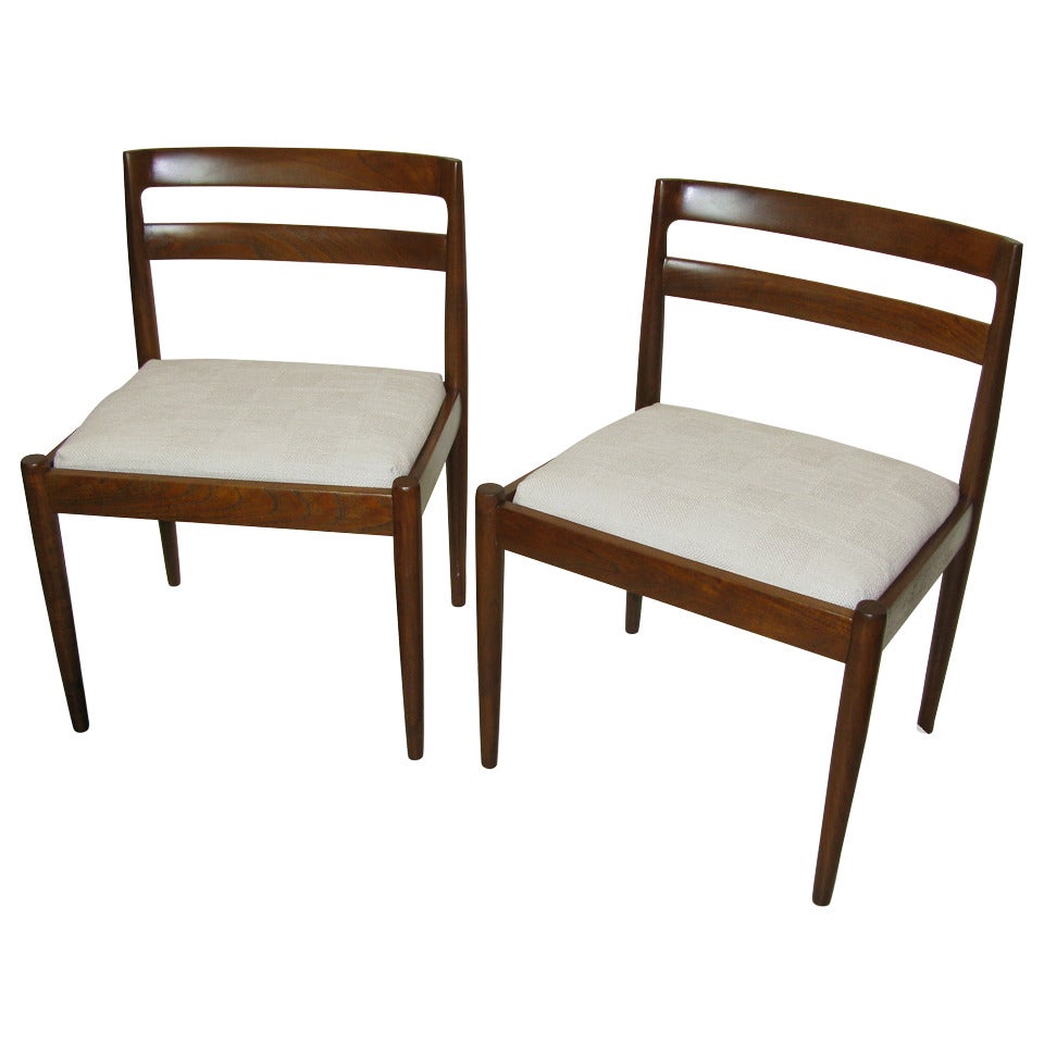 1950 Kai Kristiansen Teak Pair of Chairs For Magnus Olesen For Sale