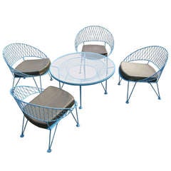 Vintage Colorful 1950 Salterini Outdoor Lounge Set