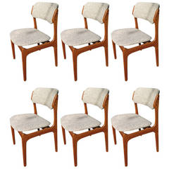 1960 Eric Buck for OD Mobler Set of 6 Side Chairs