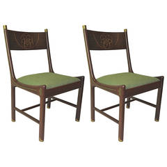   Pair of 1970 Ib Kofod-Larsen for Selig Chairs