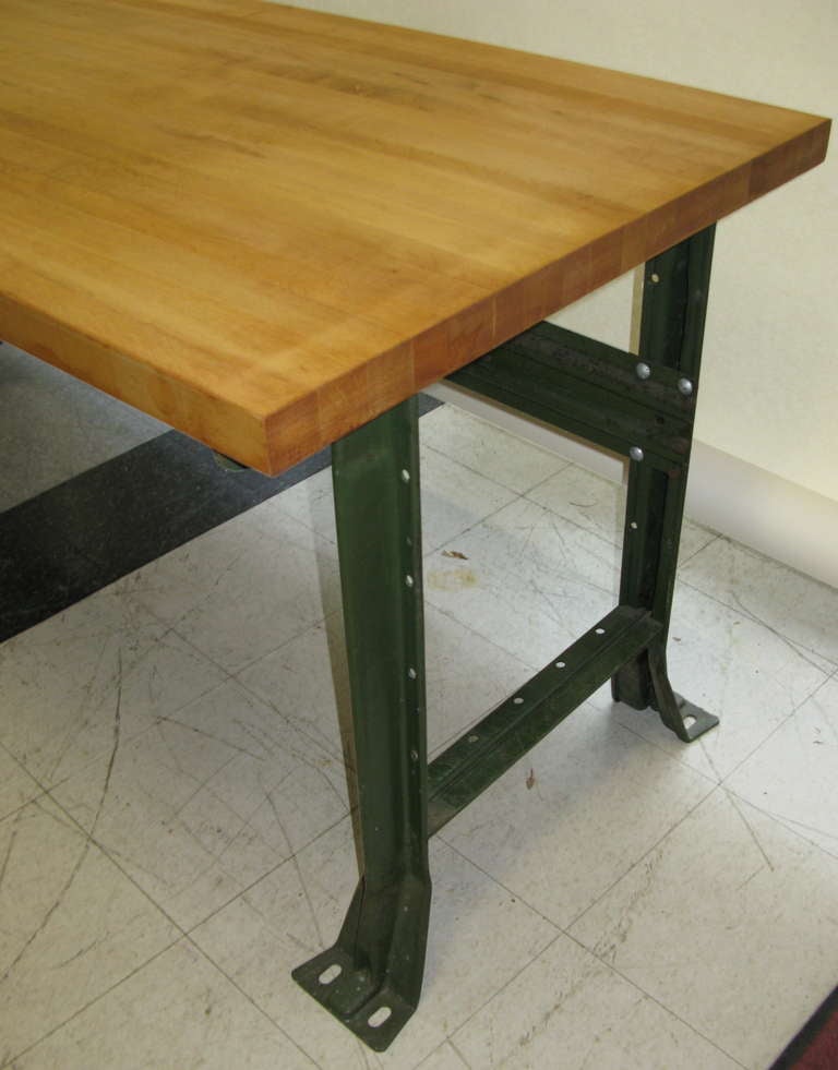 American 1940 Soild Maple 1 Drawer Work Table