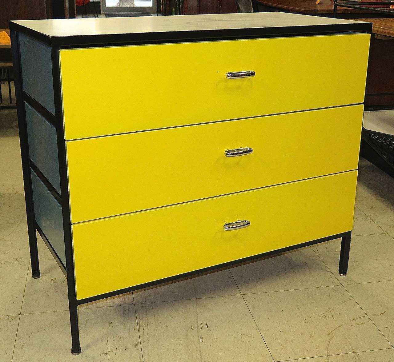 Colorful 1950 George Nelson Steel Frame Dresser