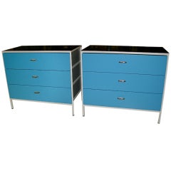 Amazing Pair of 1950 Nelson Steelframe Dressers