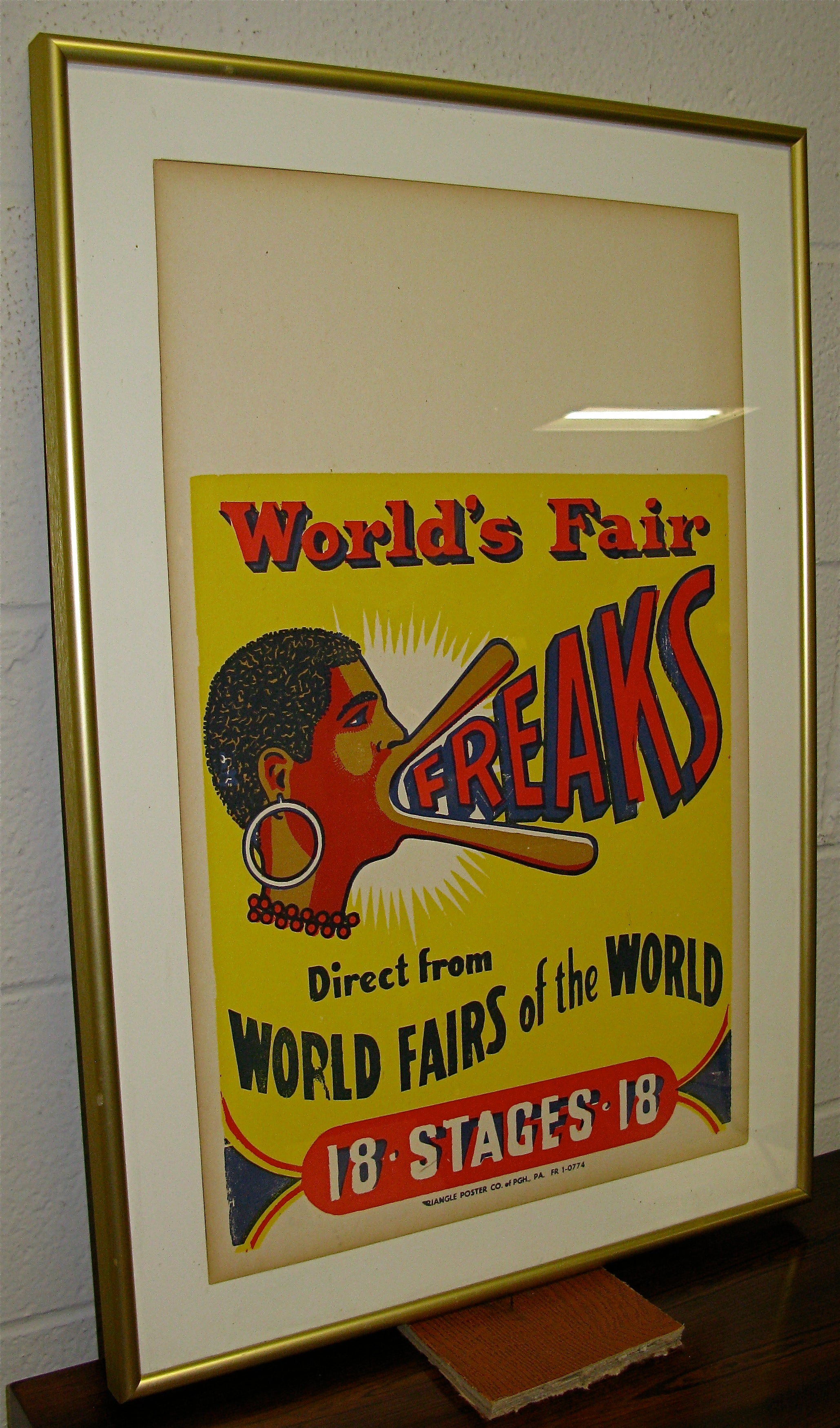 Rare 1940 Vintage Circus Poster - Freaks