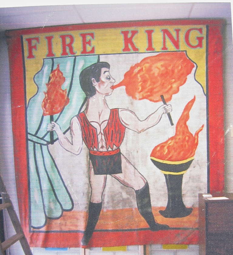 Broadside de cirque Entertaining 1950 - « Amazing » - bannière double face État moyen à Hudson, NY