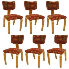 Vintage 1950 Set of 6 Thonet Side Chairs