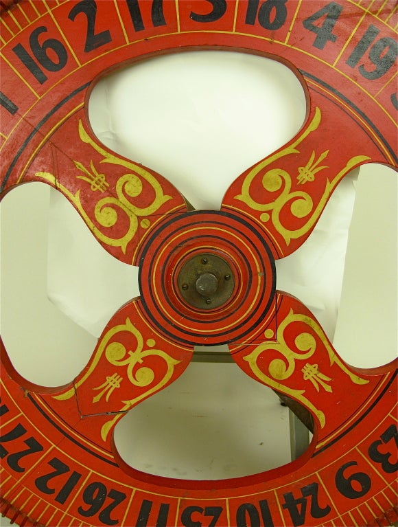 American 1940 Large Gambling Wheel (Gaming Wheel)-Original Paint