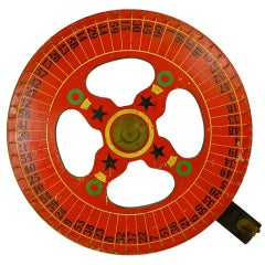 Vintage Small Gambling Wheel with Great Color