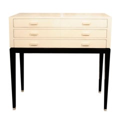 Ivory shagreen console and macassar ebony wood