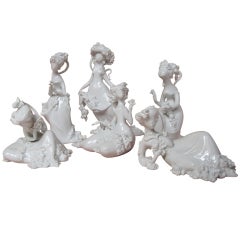 Complete set of six Rosenthal figurines by Bjorn Wiinblad
