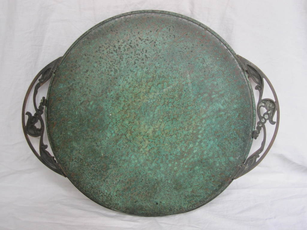 American Carl Sorensen Bronze tray For Sale