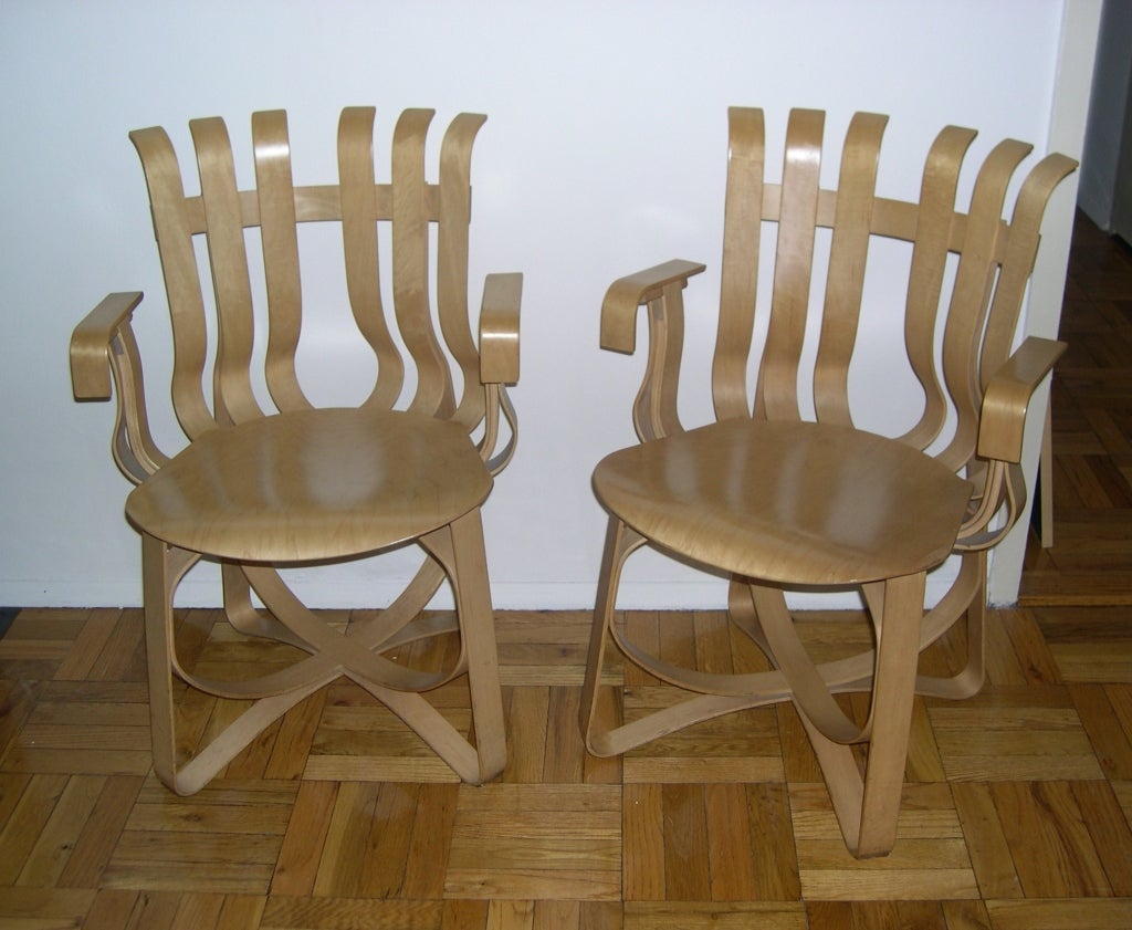 American Pair of Frank Gehry Hat Trick chairs For Sale