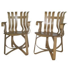 Pair of Frank Gehry Hat Trick chairs