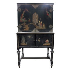 Black laquered Chinese Cabinet
