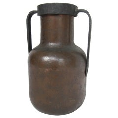 Copper and Iron Decorative Vase