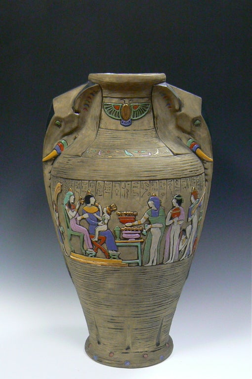 Austrian Julius Dressler Egyptian Revival Urn For Sale