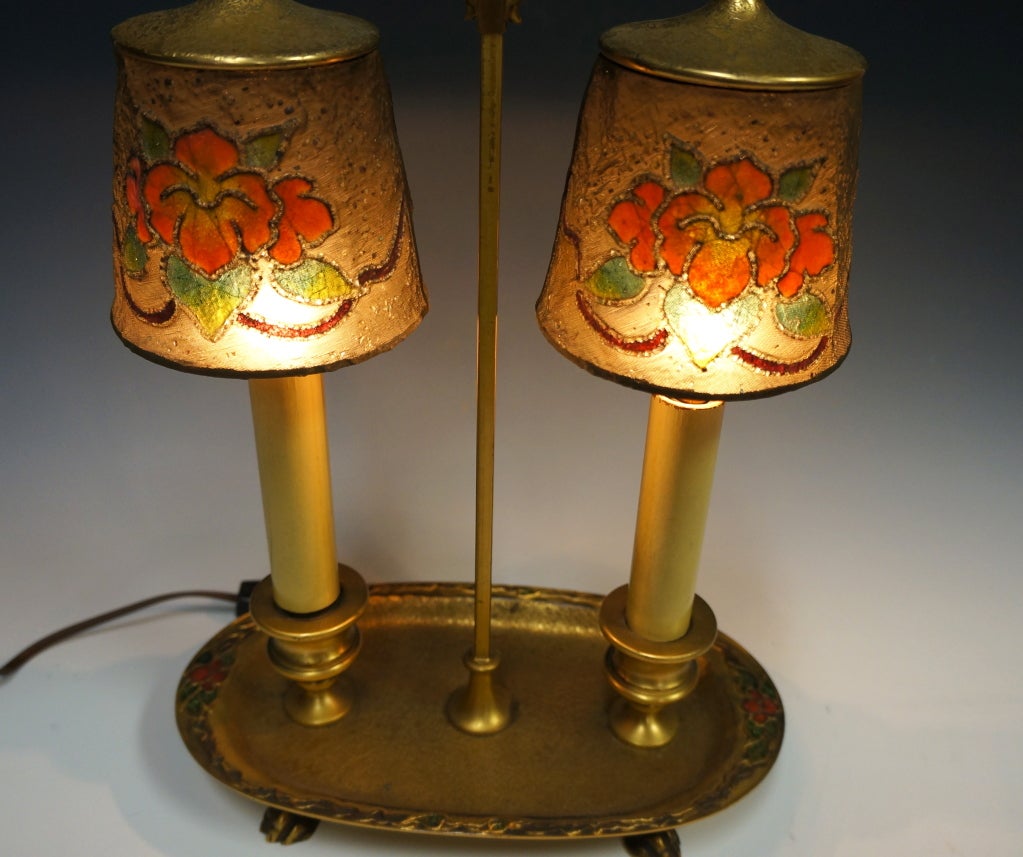 tiffany candlestick lamp