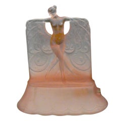 Figural Art Deco Boudoir Lamp "Danse de Lumiere," McKee