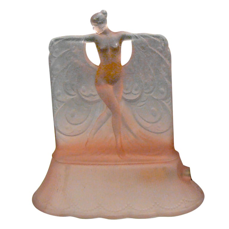 Figural Art Deco Boudoir Lamp "Danse de Lumiere, " McKee For Sale