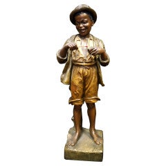 Antique Goldscheider Black Americana Figure of a Boy