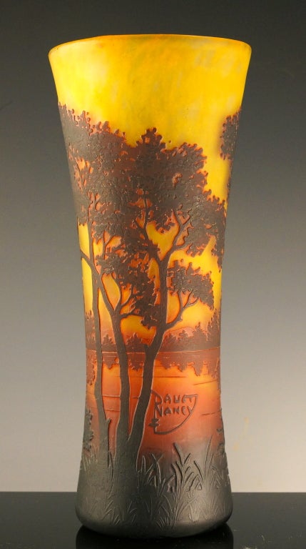Daum Nancy Art Nouveau French Cameo Art Glass Vase