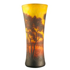 Daum Nancy Art Nouveau French Cameo Art Glass Vase