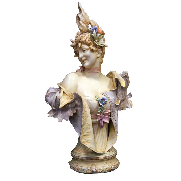 RSK Art Nouveau Amphora Bust of a Beauty For Sale