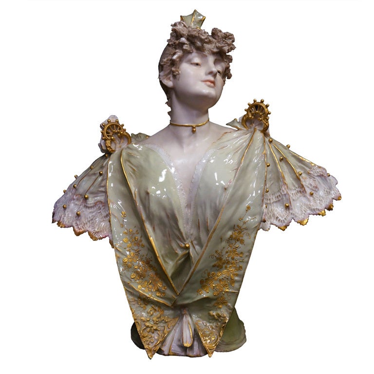 RSK Art Nouveau Bust of an Elegant Lady For Sale