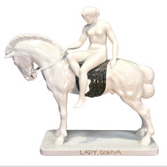 Antique Lady Godiva by Fraureuth Porcelain Factory